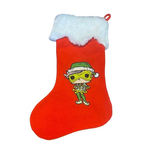 Funko Overwatch Elf Christmas Stocking With Tracer Design 18” Red - Picture 1 of 6